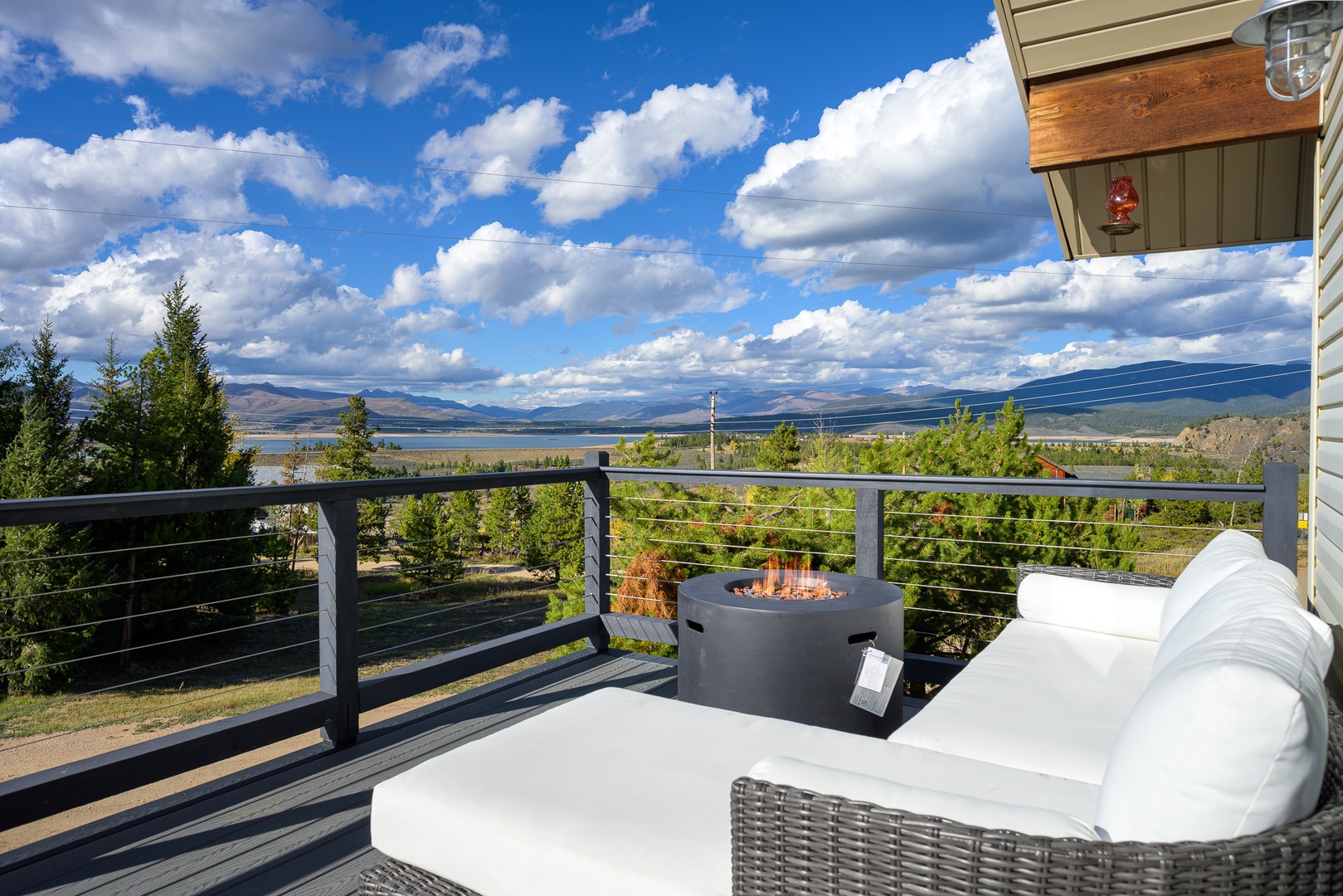 Enjoy sweeping lake and mountain views at Peaks Perch