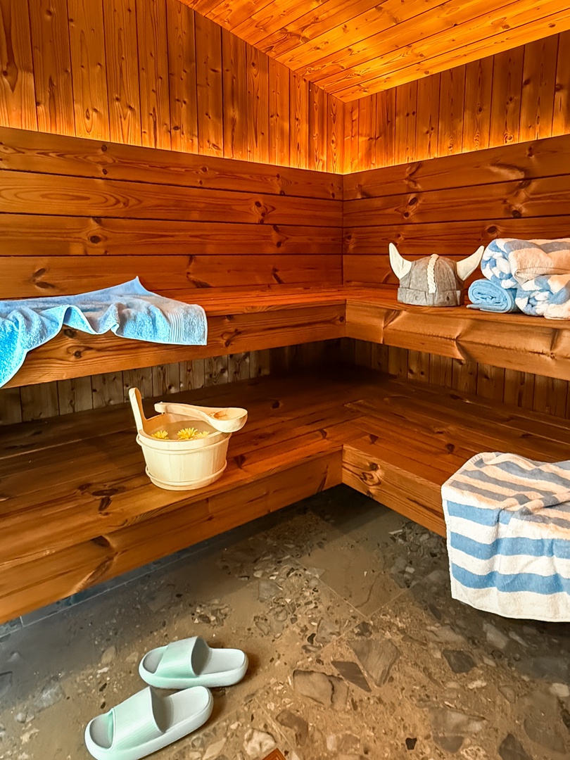 An indoor Nordic sauna…