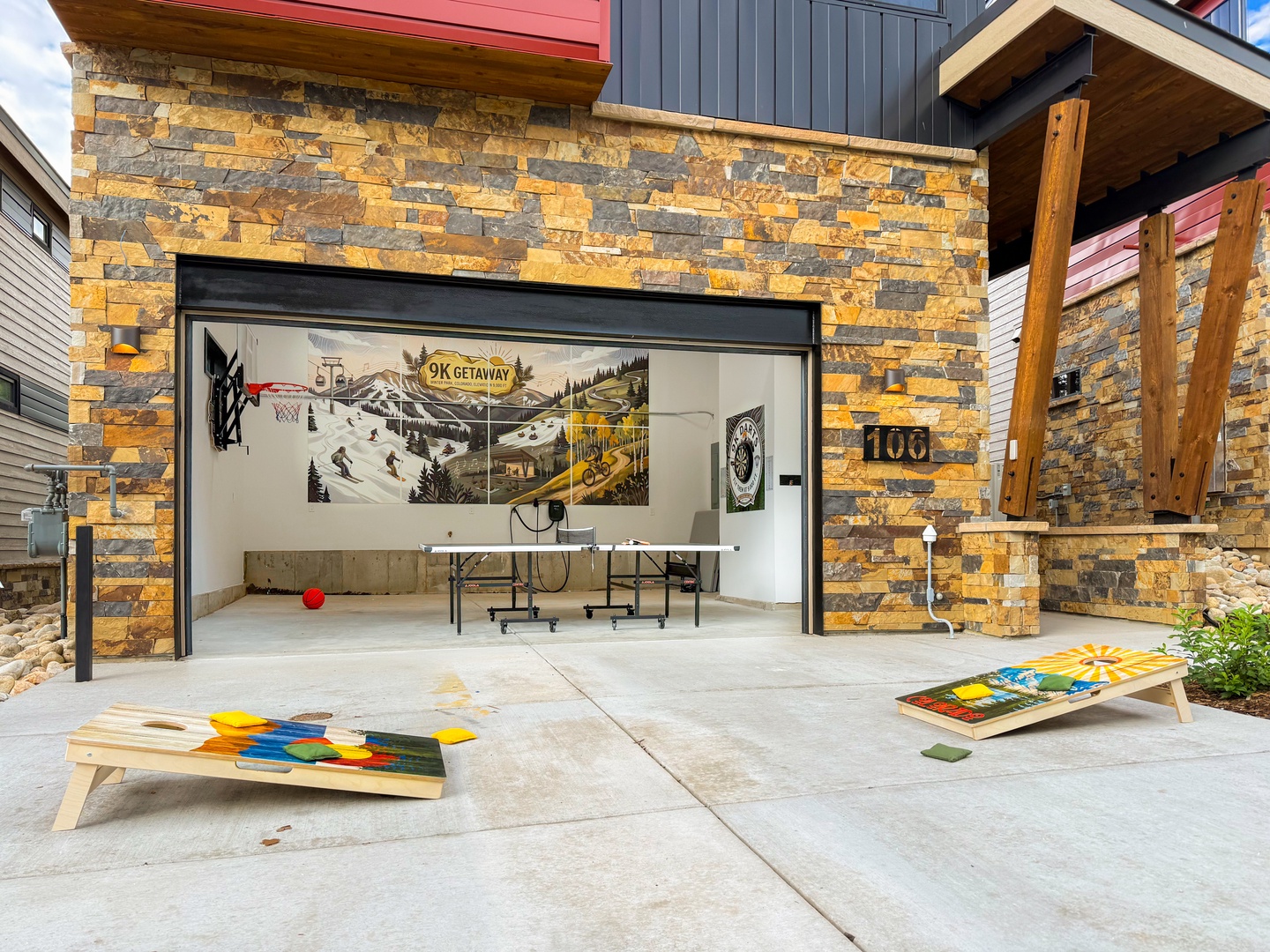 There’s corn hole that you’re welcome to take outside.