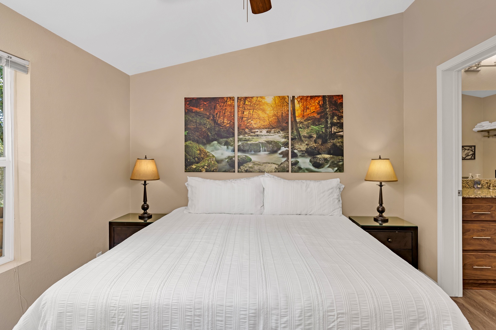 Sleep peacefully on the new King sized luxury mattress.