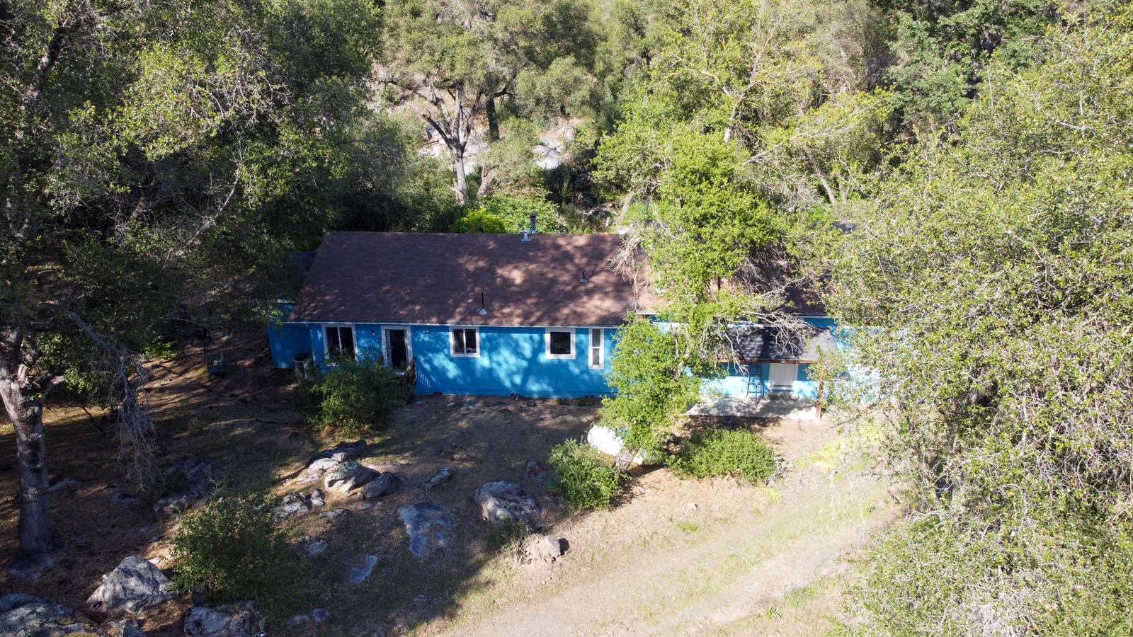 Aerial view as you enter the property grounds.