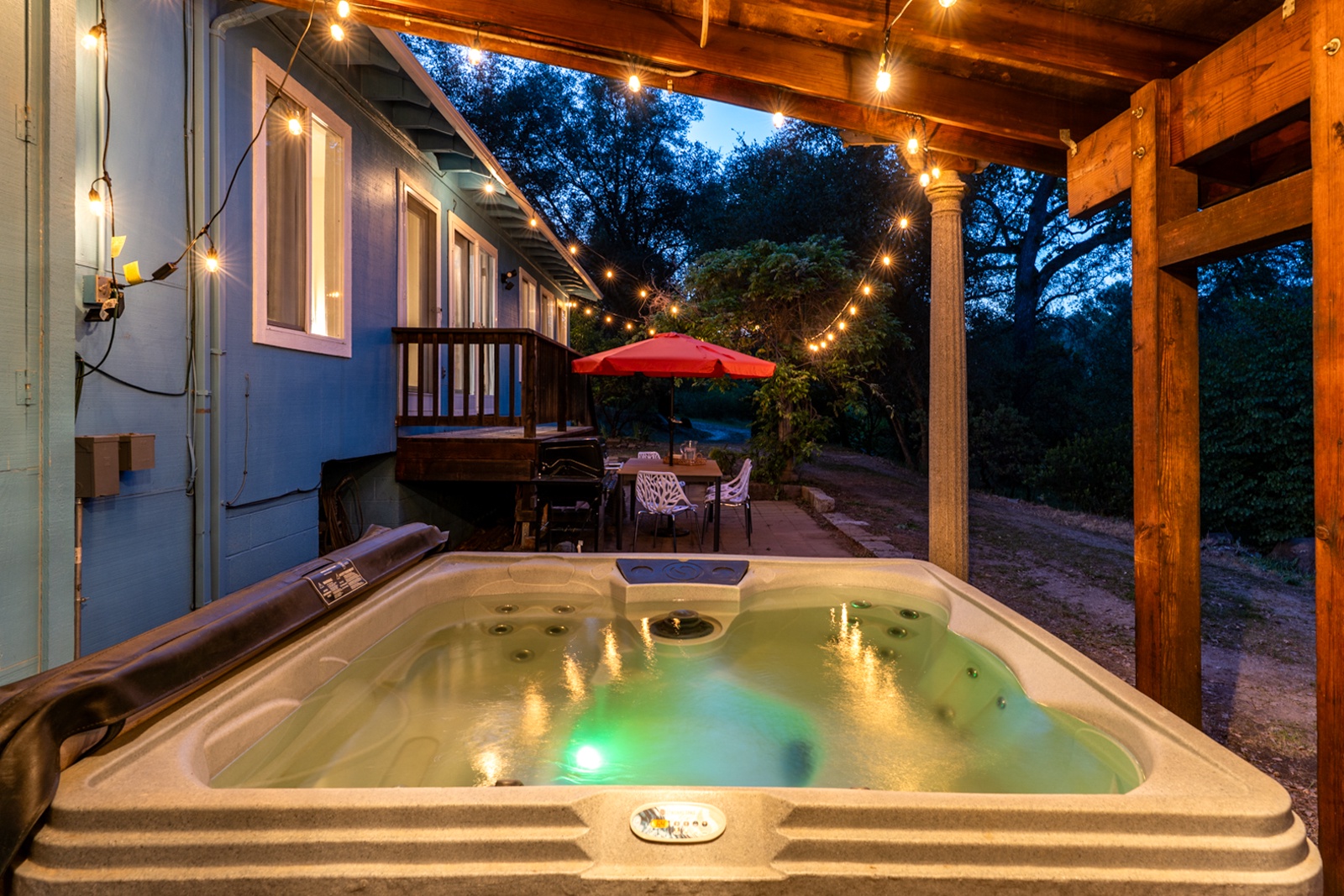 Sink into the hot tub after a long day of exploring in Yosemite.