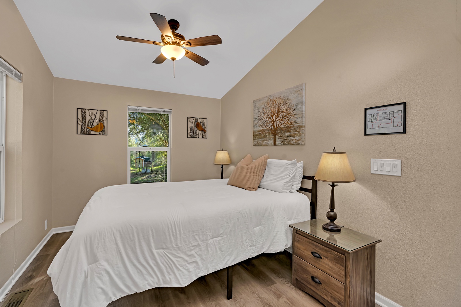 Second bedroom on opposite side off home for increased privacy.