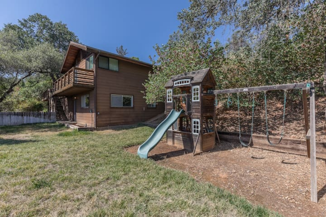 The kids will enjoy the play structure.