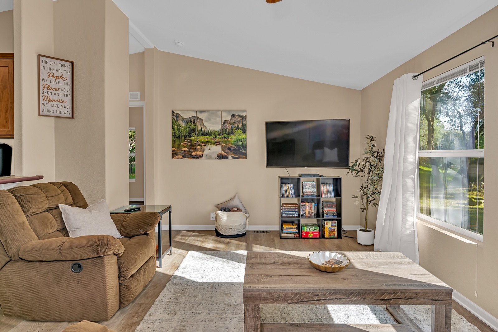 Play a board game or select a movie from the DVD collection.