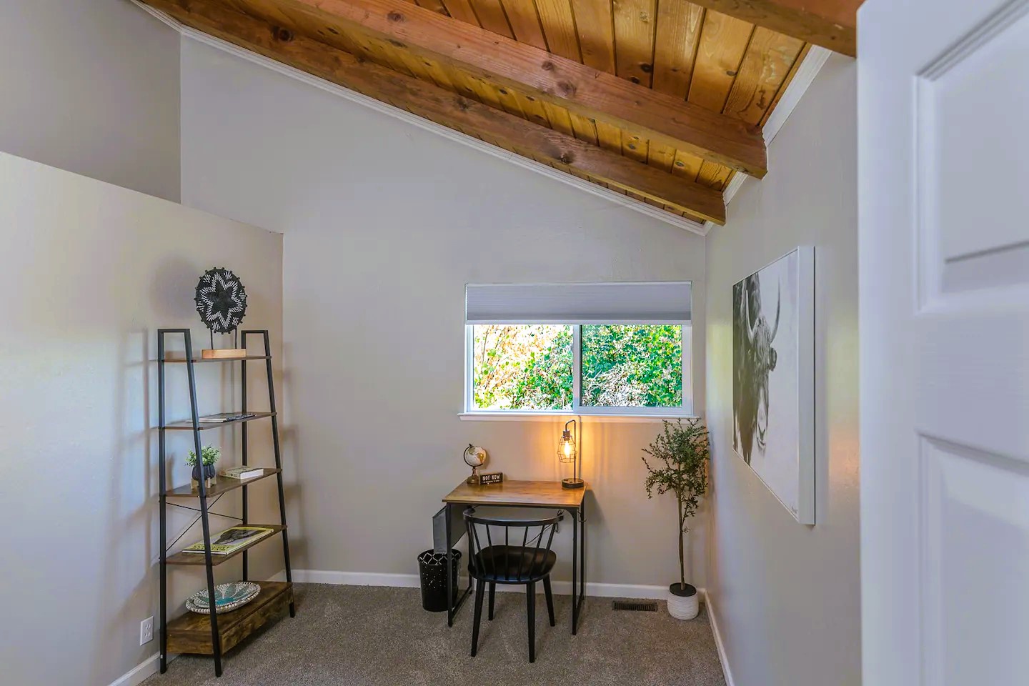 Get some light work done in the dedicated office space.