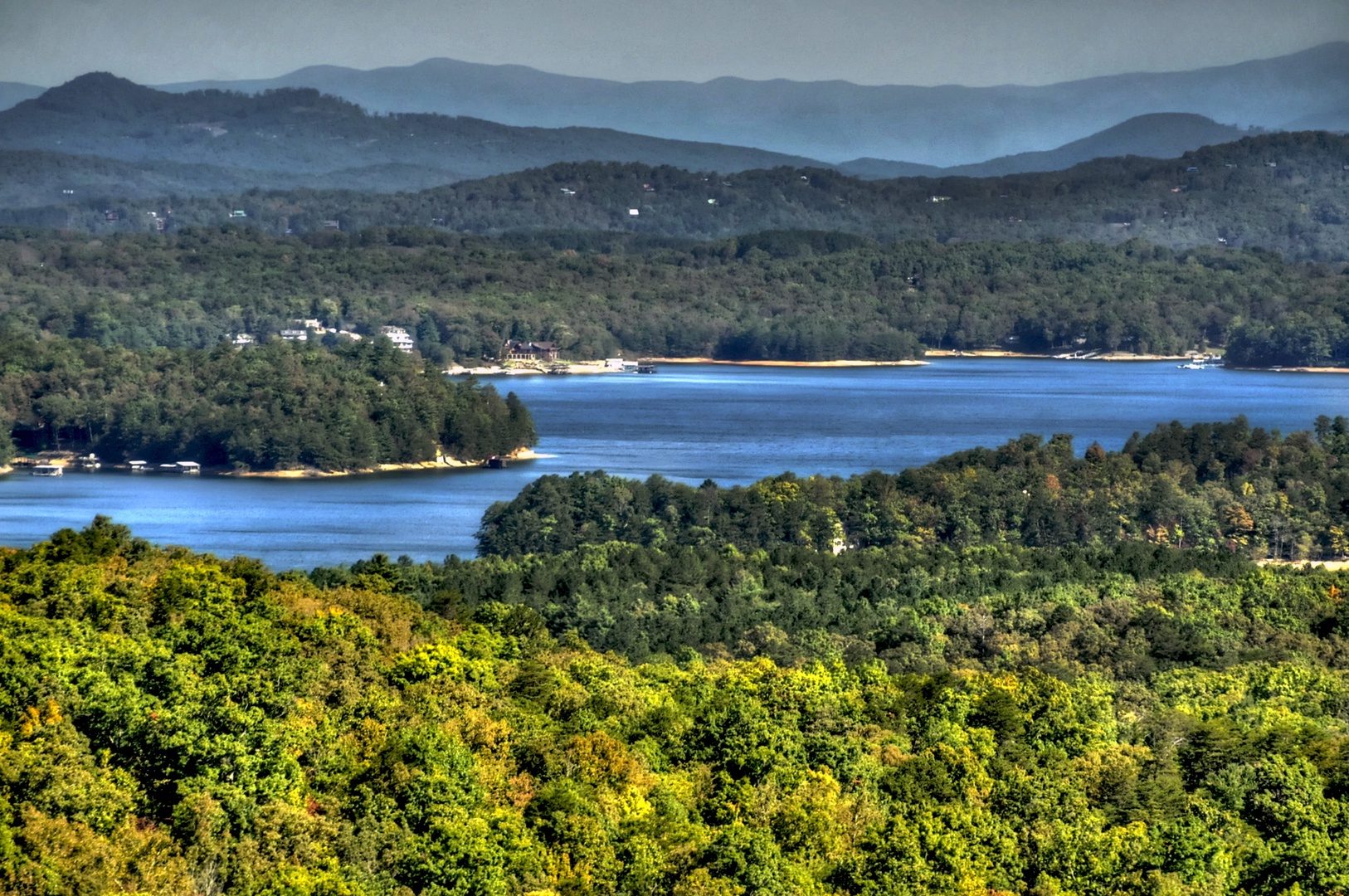 The Vue Over Blue Ridge- Long range lake and mountain views of the cabin