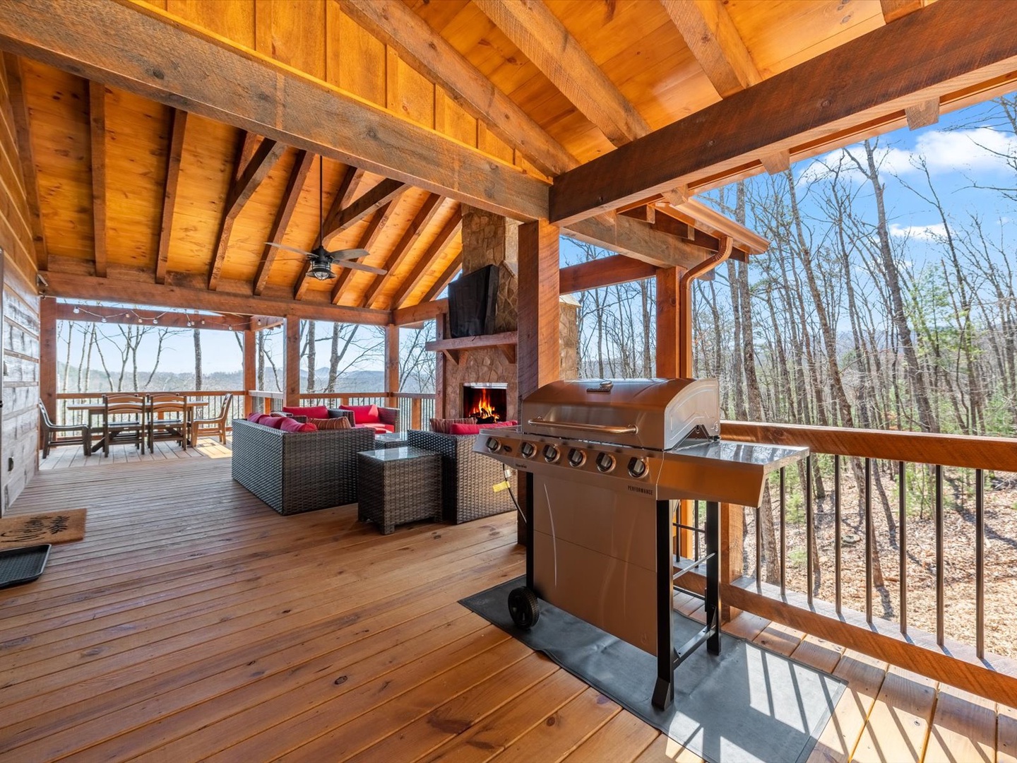 Tranquil Escape of Blue Ridge - Entry Level Entertaining Deck with Grill Station