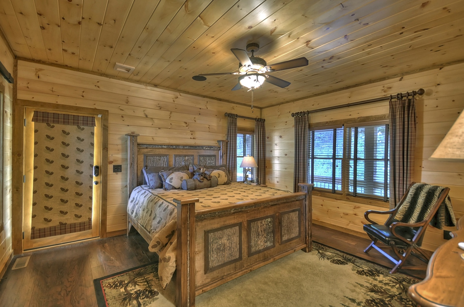 The Vue Over Blue Ridge- Master bedroom suite with outdoor access