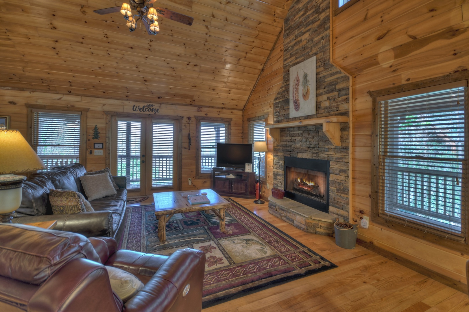 Feather Ridge - Living Room with Gas Fireplace