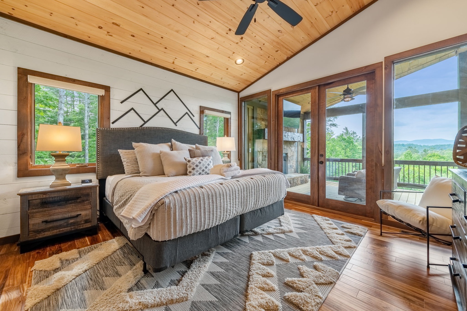 Rich Mountain Chateau Entry Level Primary Bedroom