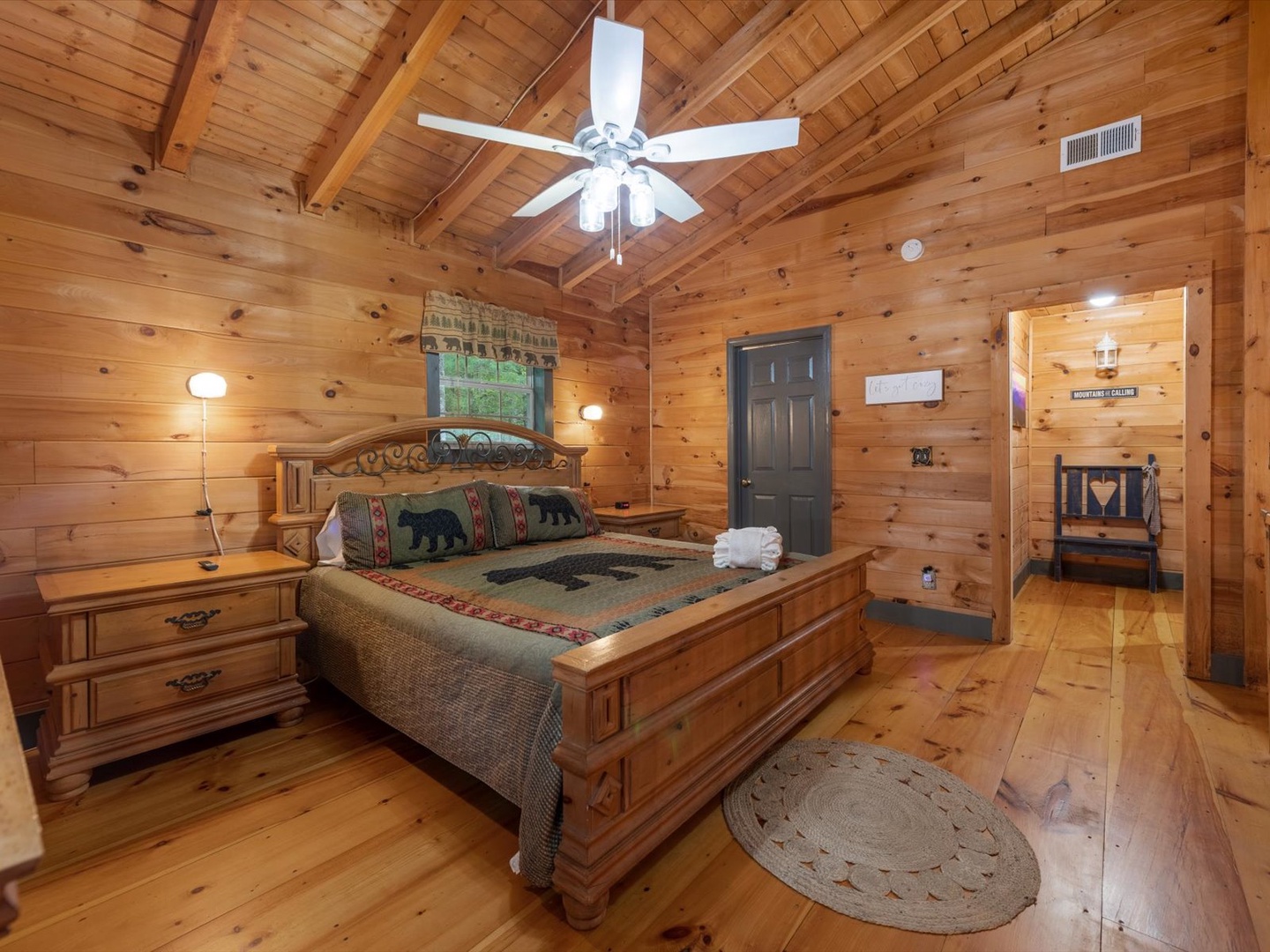 Lazy Bear Cove- Upper level master bedroom loft
