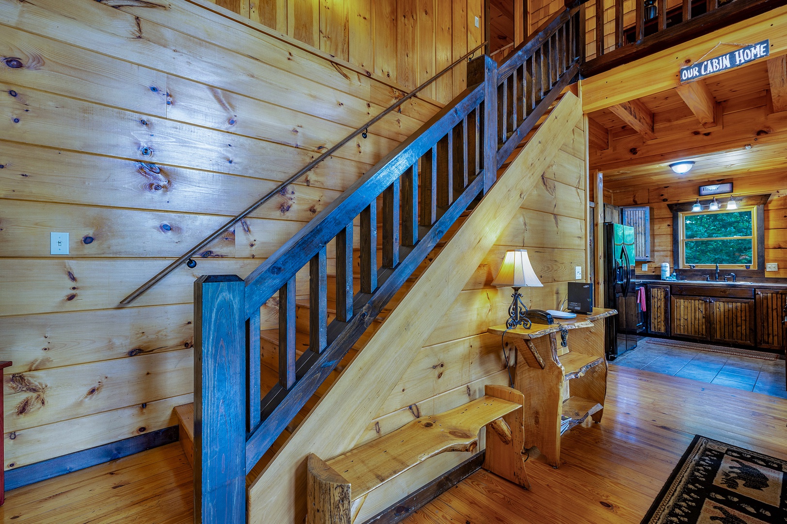 Papa Bear's Den - Entry Level Living Room Staircase
