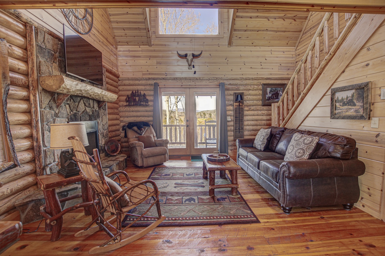 Whippoorwill Calling - Living Room with Deck Access