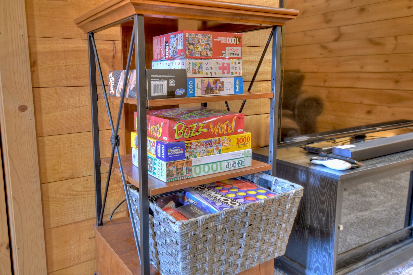 The Great Escape- Board games in the lower level lounge space