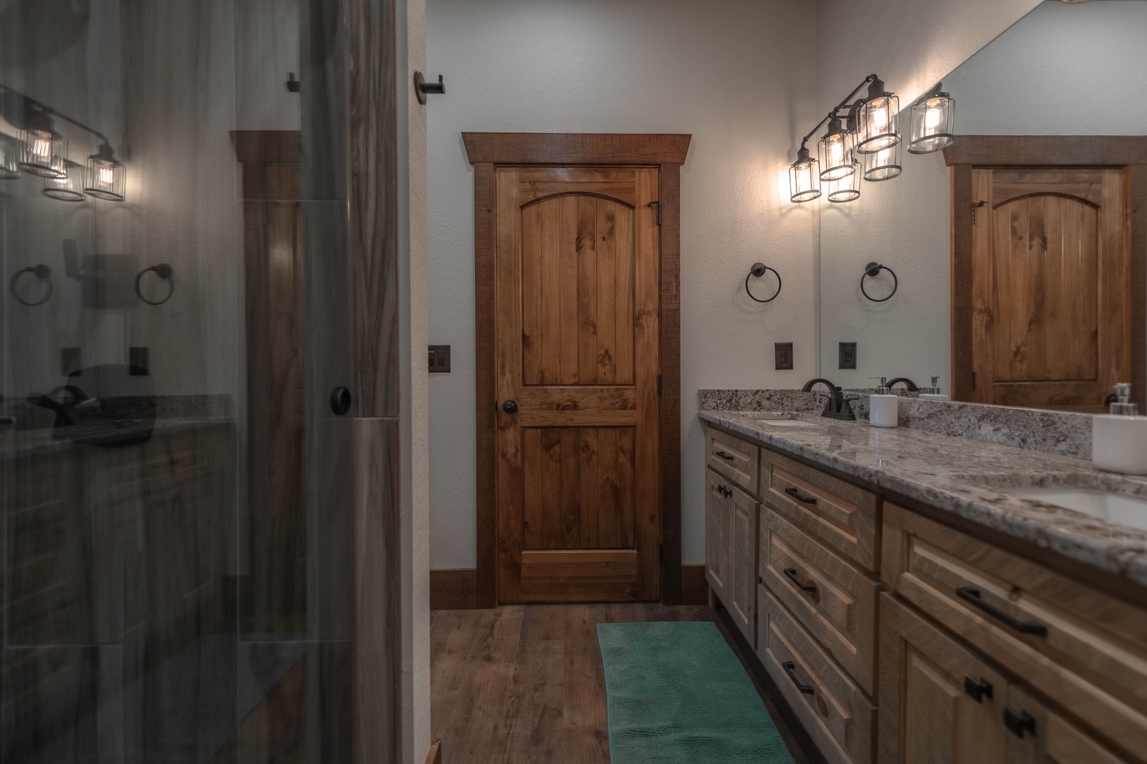 Southern Star- Full private bathroom with vanity sink and walk in shower