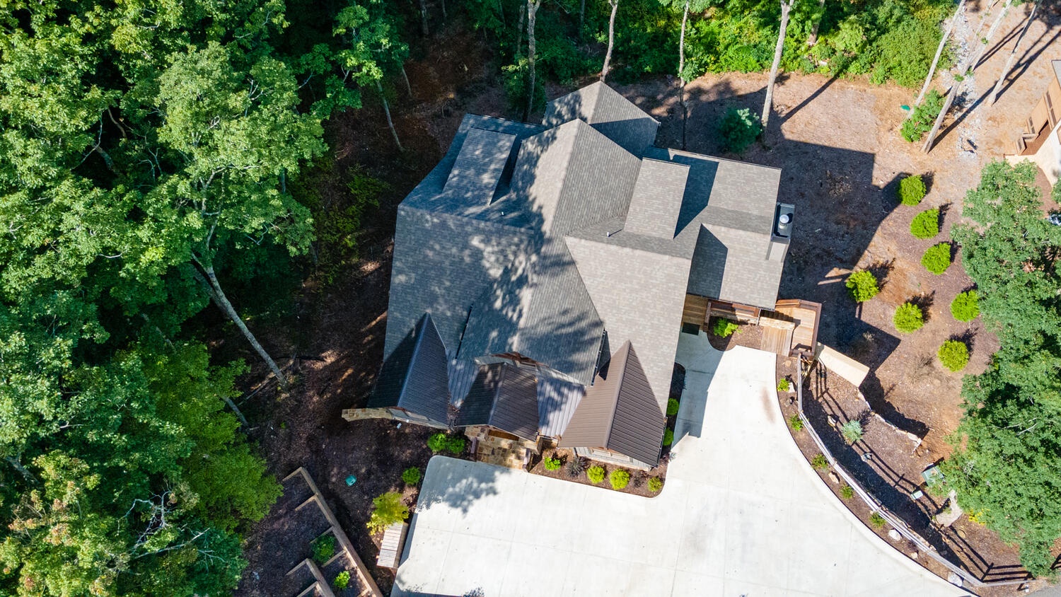 All Decked Out- Aerial view of the cabin overhead
