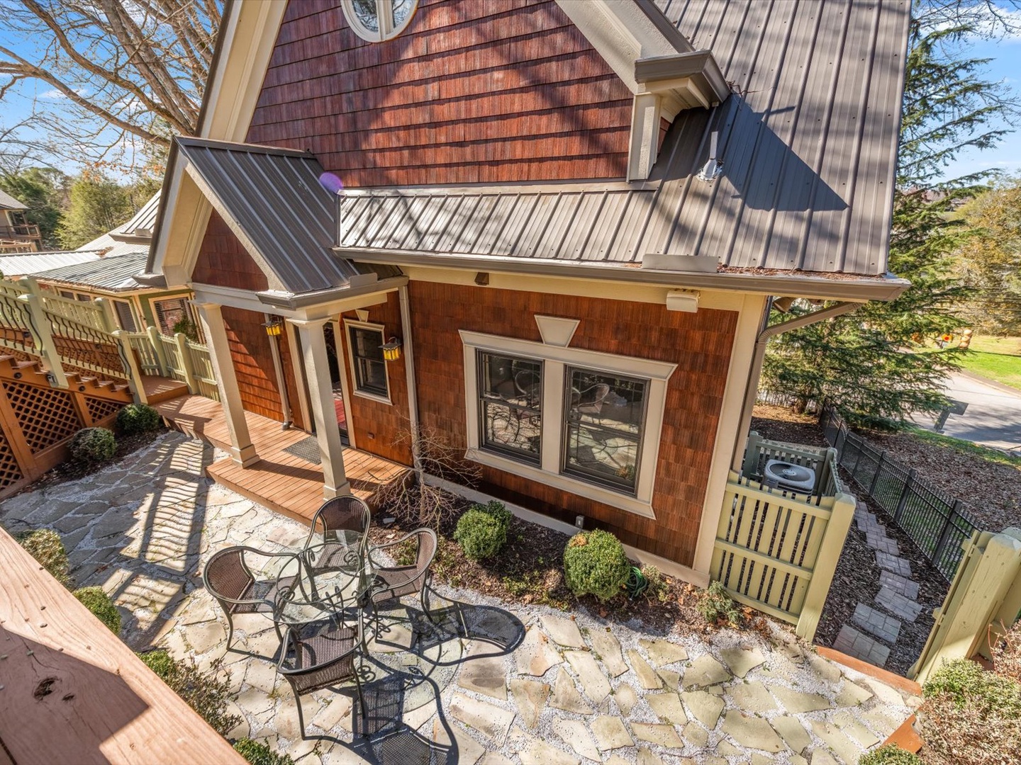 Blue Ridge Cottage - Aerial of Front Patio