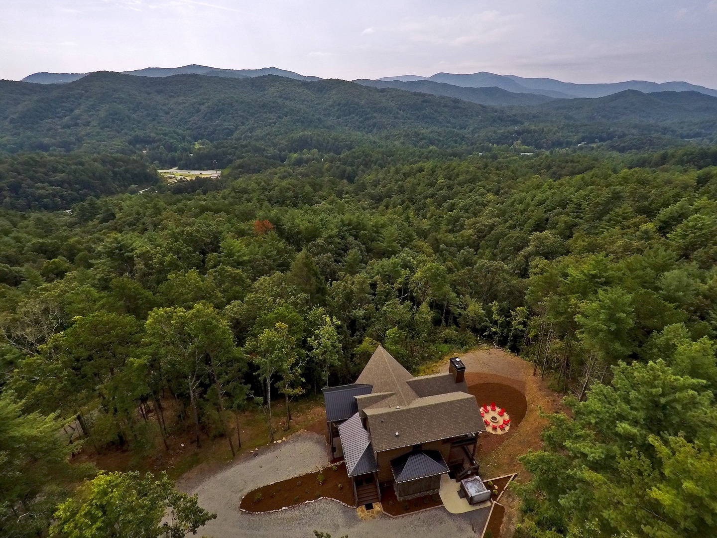 3 Peaks- Aerial View Of Cabin