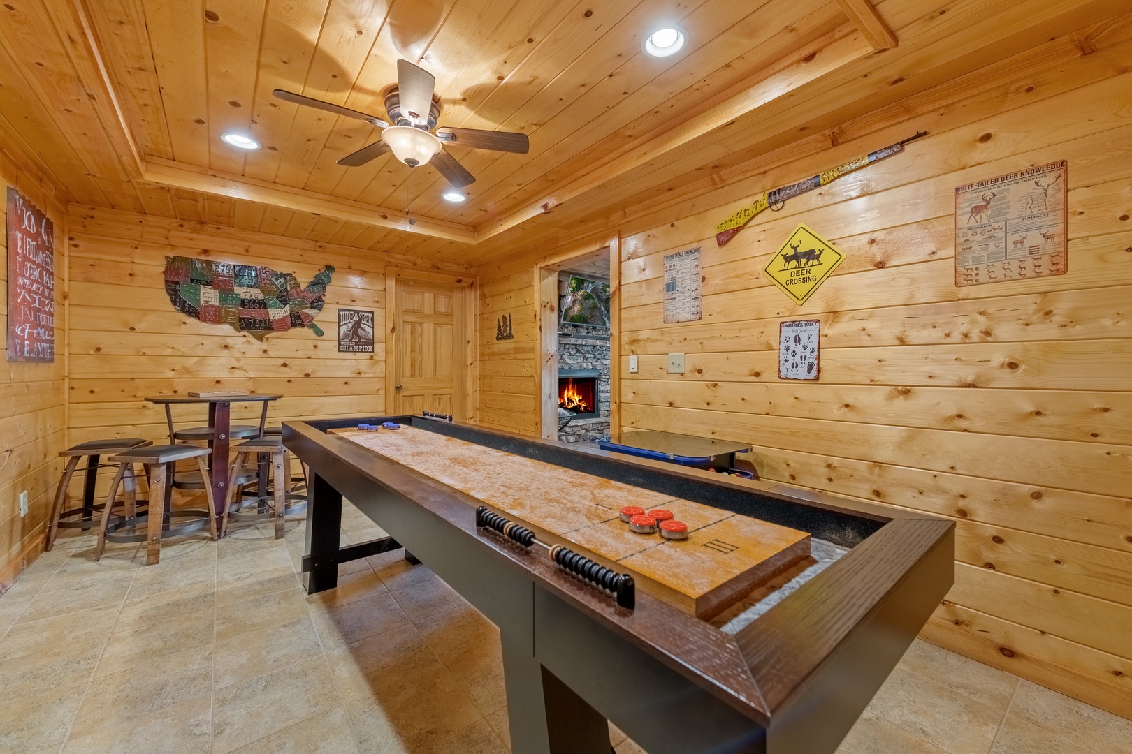Sunset in the Mountains - Lower-Level Game Room-Shuffleboard