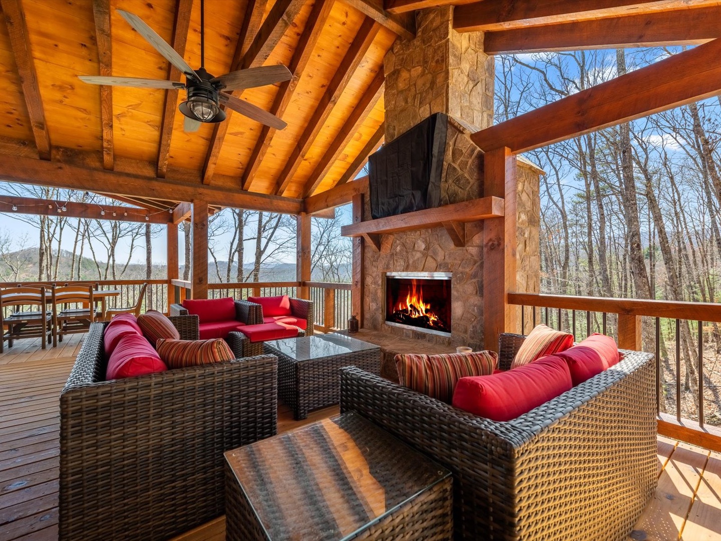 Tranquil Escape of Blue Ridge - Entry Level Outdoor Fireplace Seating