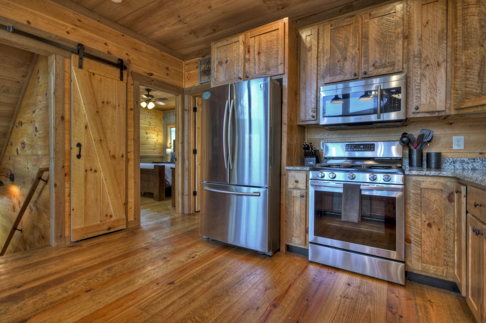 Cedar Ridge- Entry level kitchen area featuring the appliances