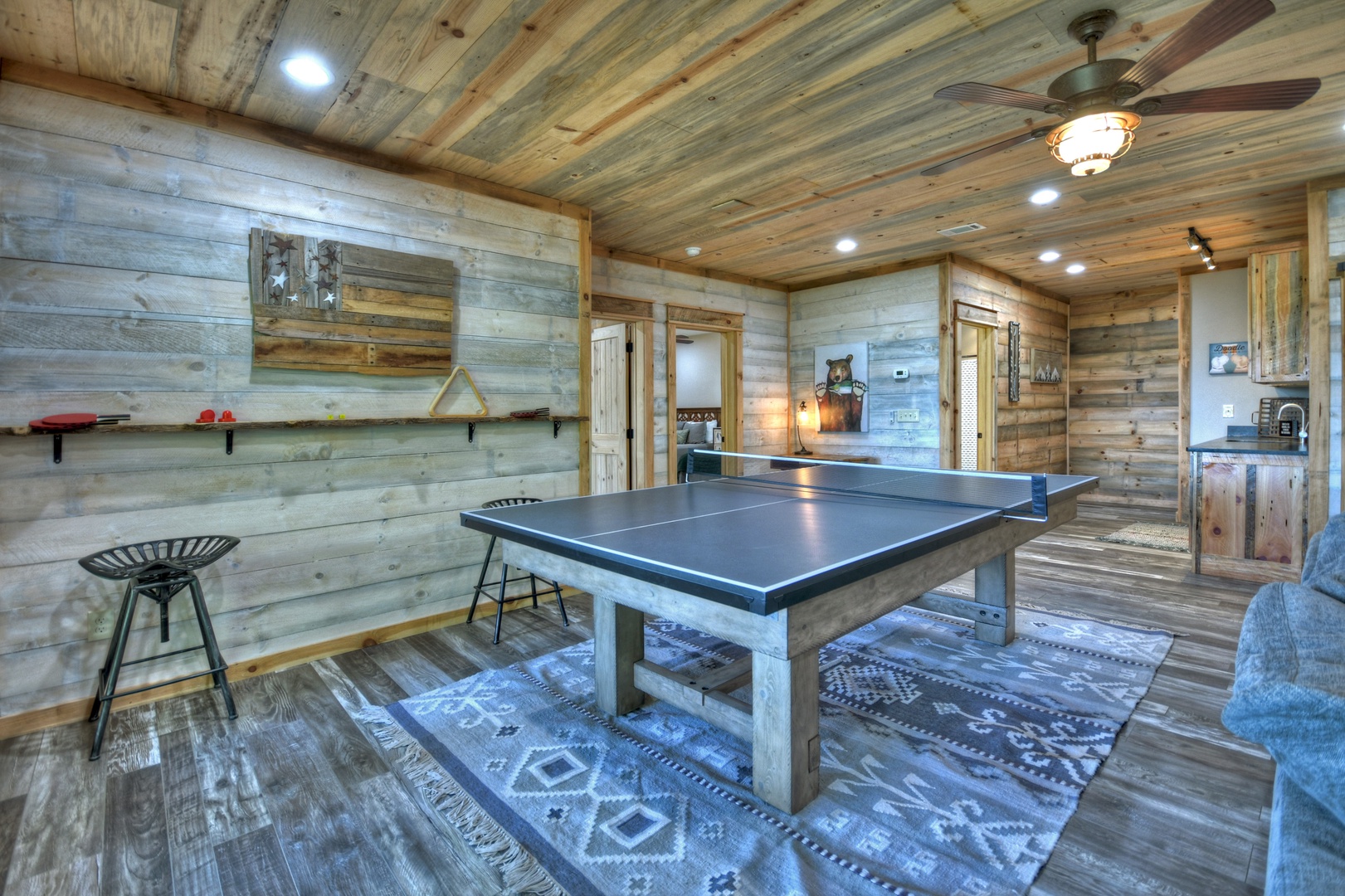 Once In A Blue Ridge: Lower-level Game Room