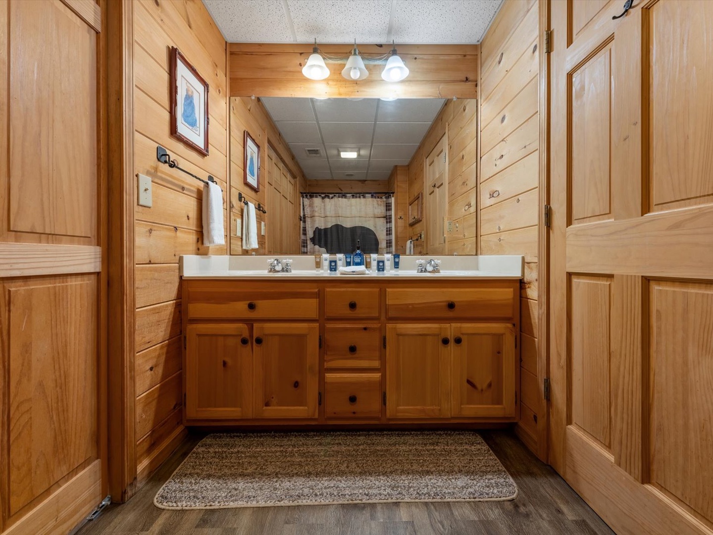 Bear Necessities- Lower level shared bathroom vanity