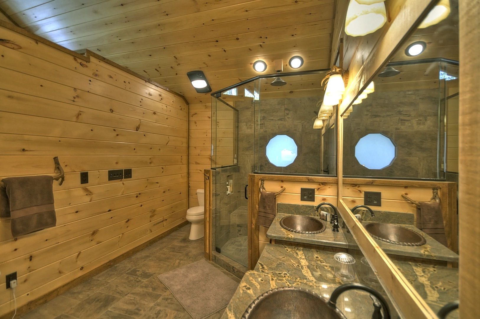 The Vue Over Blue Ridge- Full bathroom with a walk in shower
