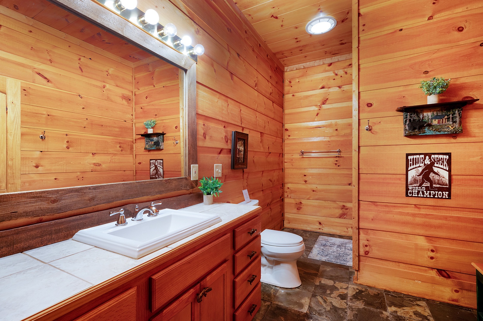 Mountaintown Creek Lodge - Lower Level Guest Bedroom's Bathroom