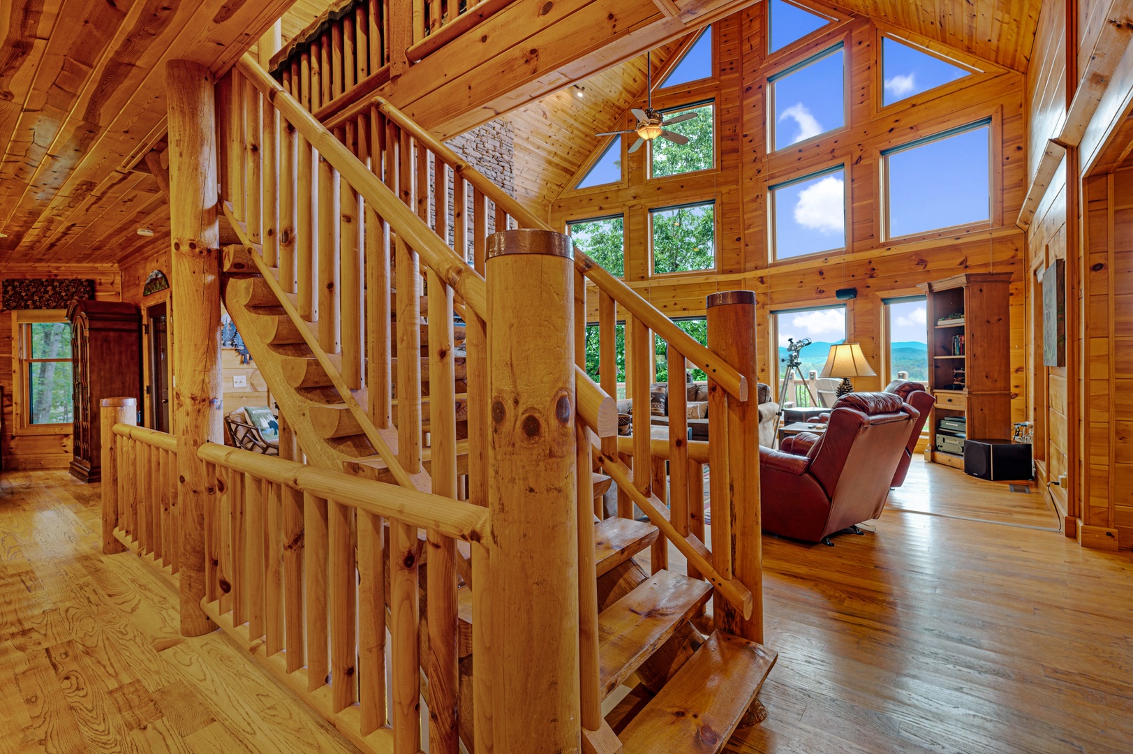 Peacock Chalet- Staircase for Upper Level