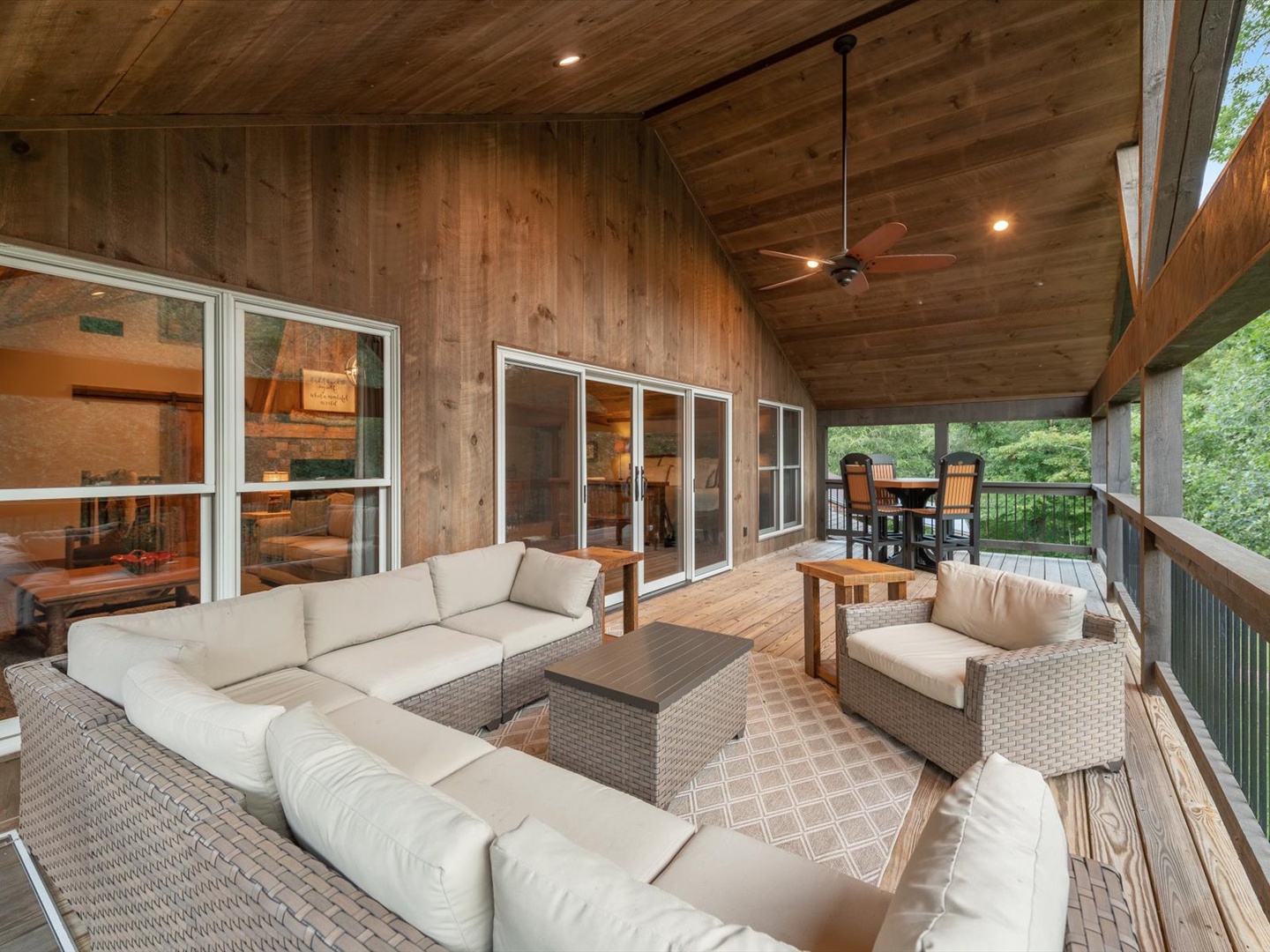 The River House- Upper level deck seating space