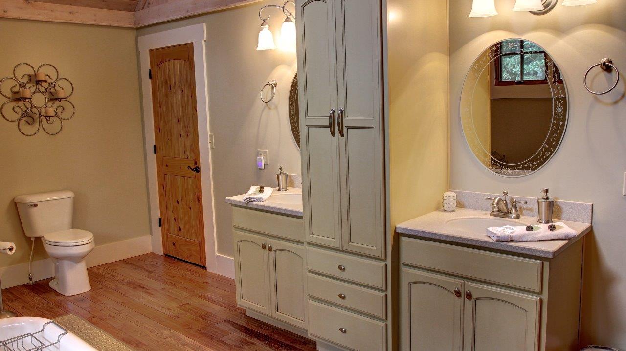 Blue Ridge Lake Retreat - Upper-Level Bathroom with Double Vanity