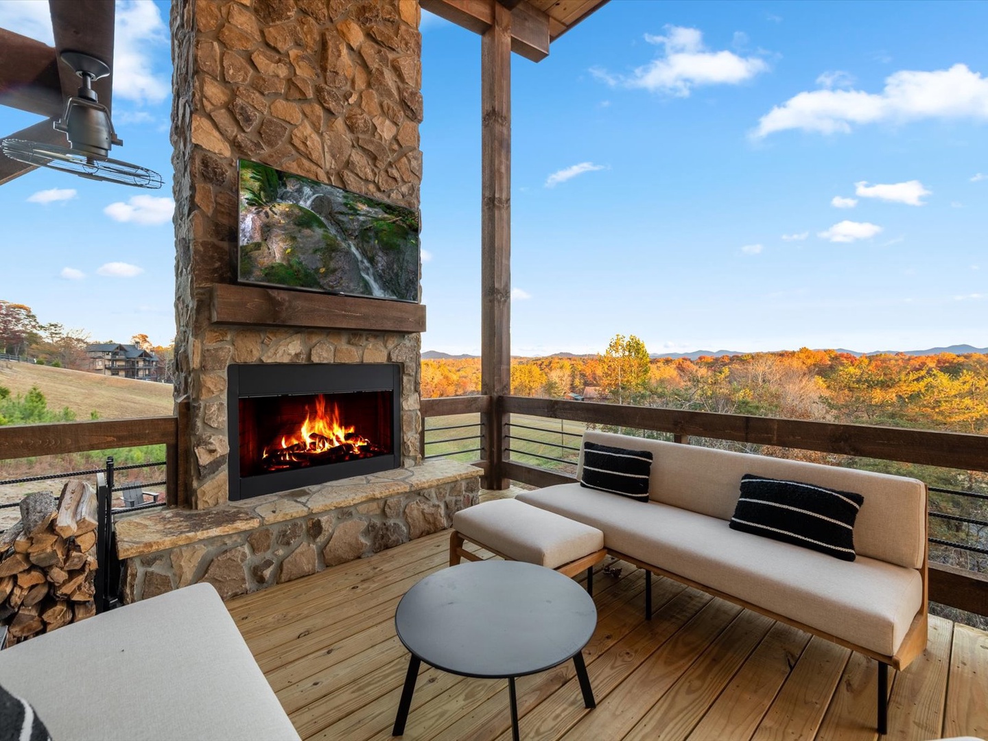 Harvest Moon - Entry Level Deck Fireplace and Seating