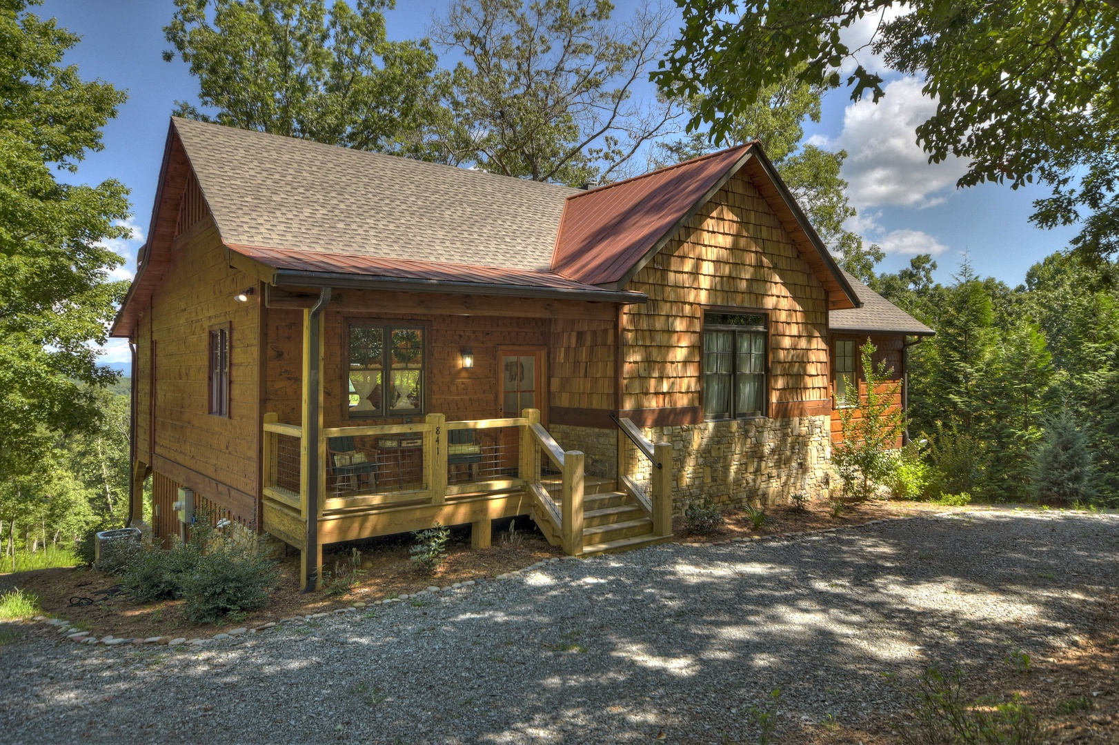 Once In A Blue Ridge: Front of Cabin
