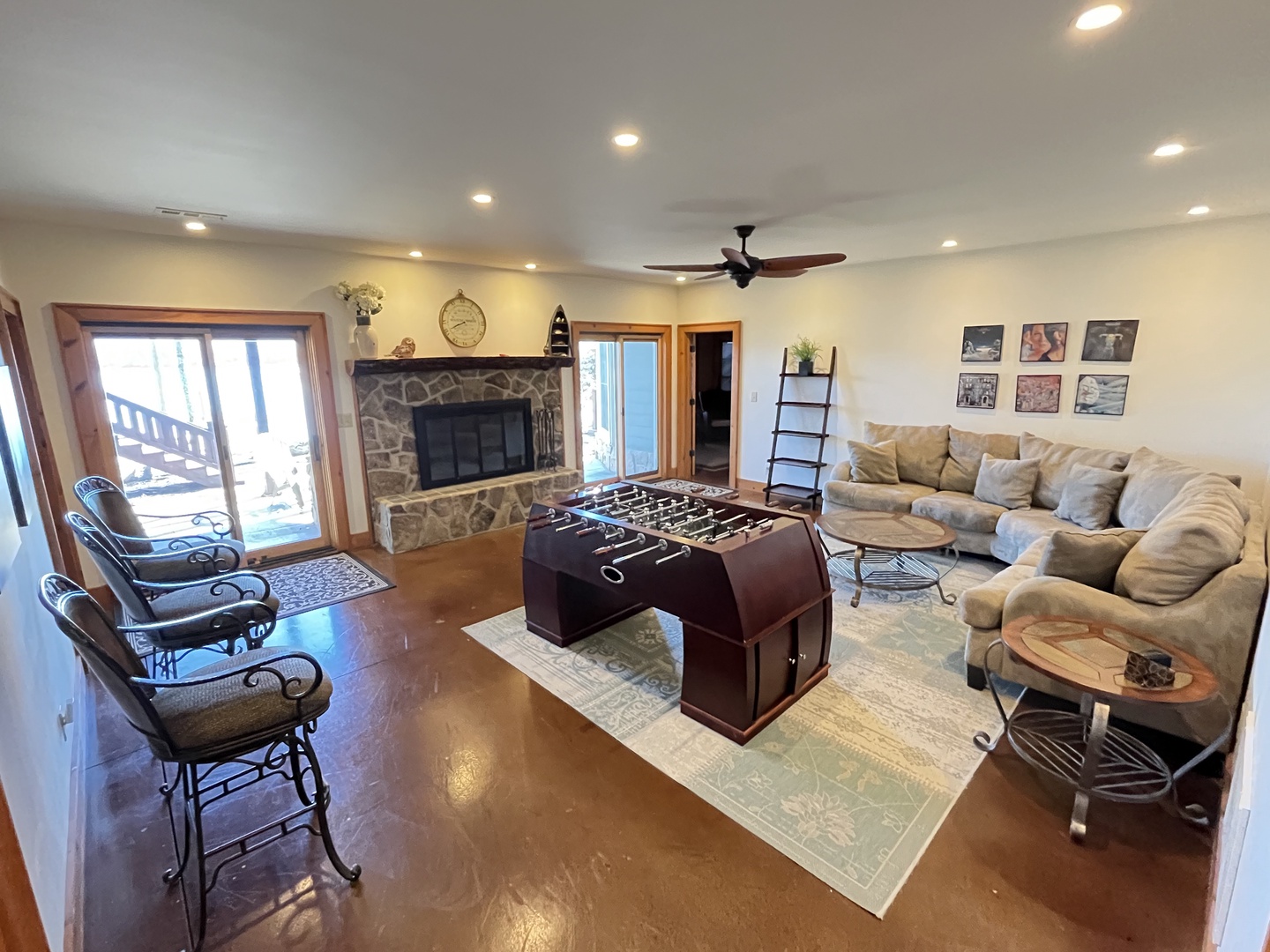 Blue Ridge Lake Retreat - Lower Level Living Room
