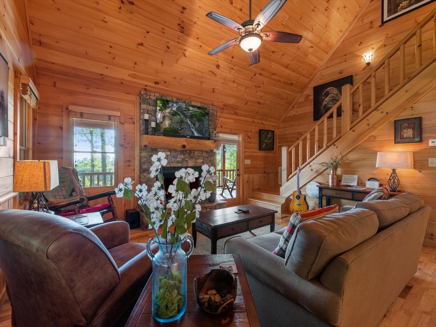Soaring Hawk Lodge - Entry Level Living Room