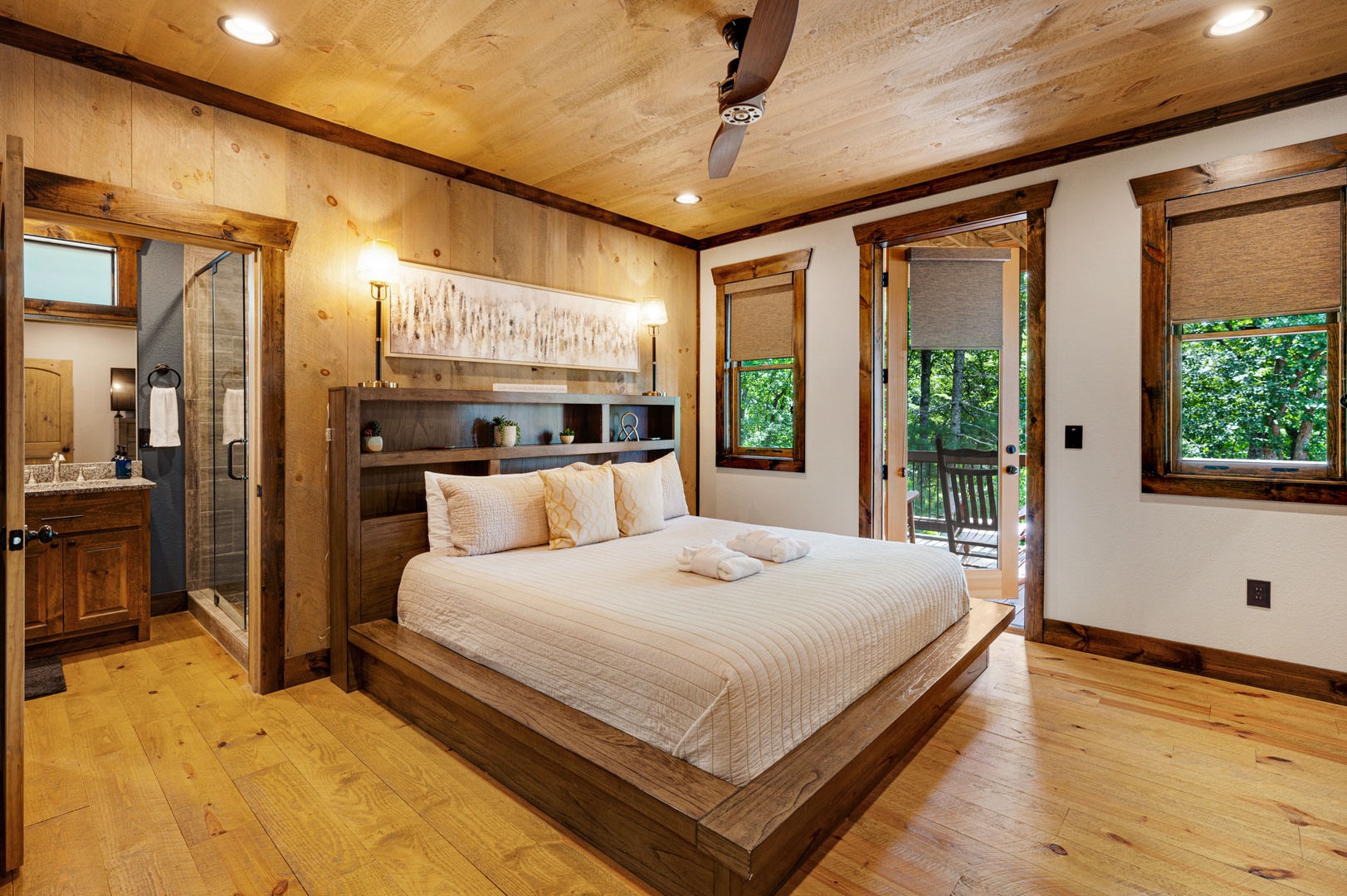 Mountain Echoes-Entry level king bedroom suite and master bedroom attached