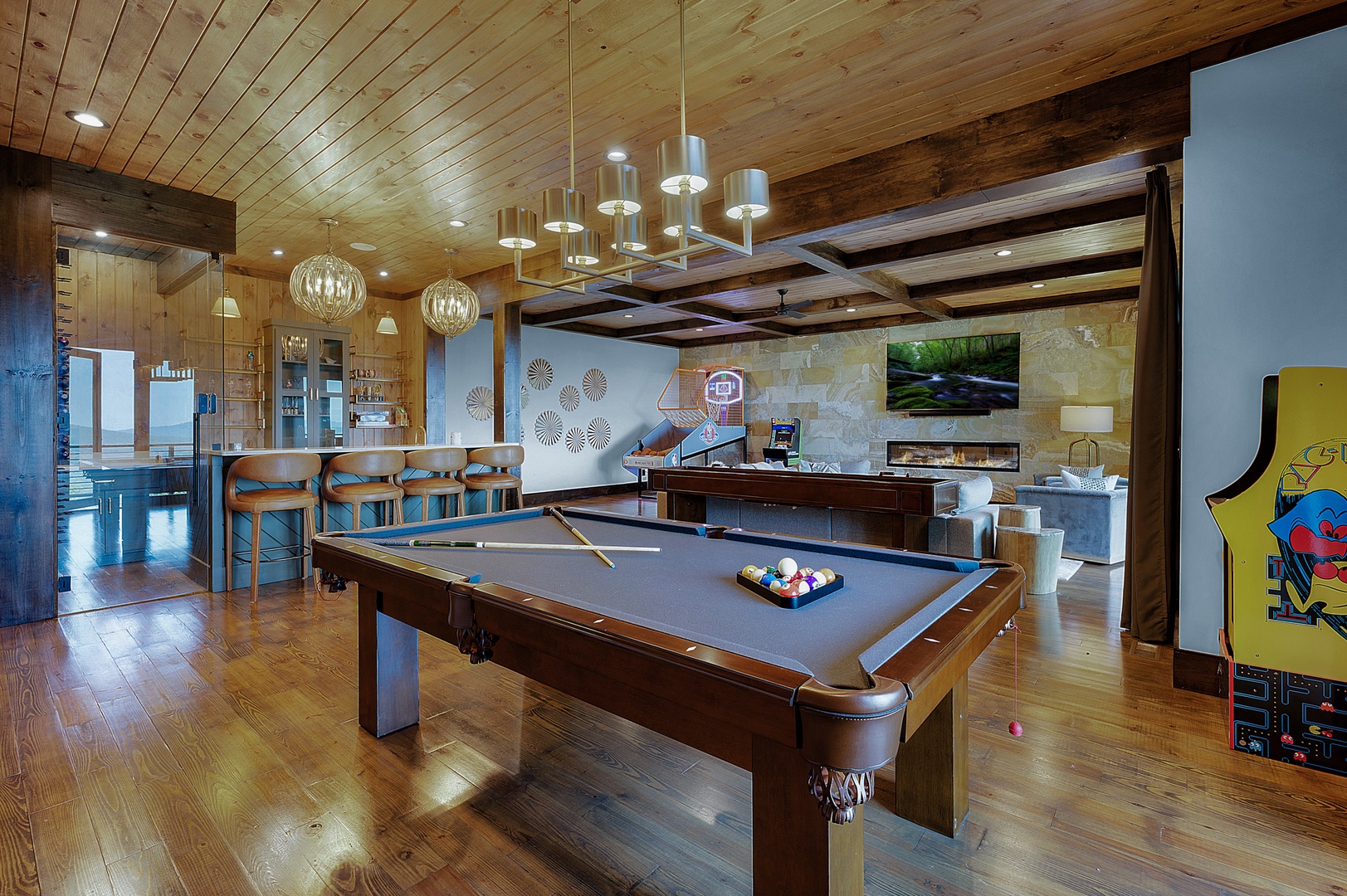 The Sanctuary: Lower Level Tournament Size Pool Table