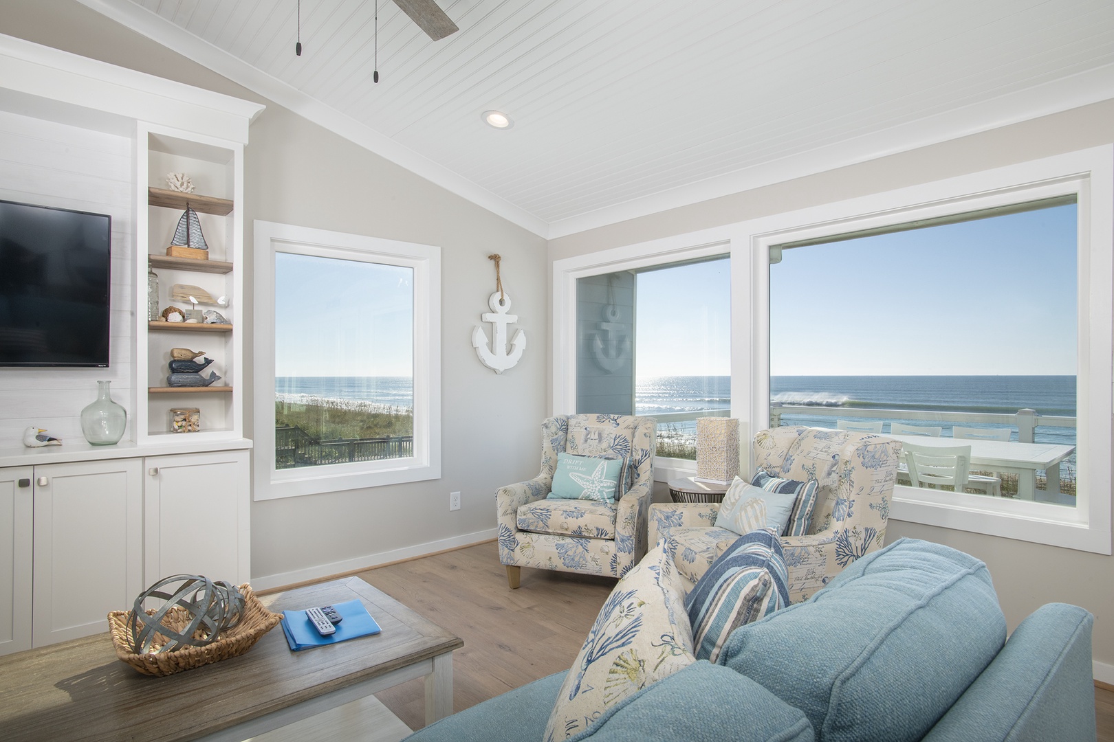 Cozy Living Room with Ocean Views