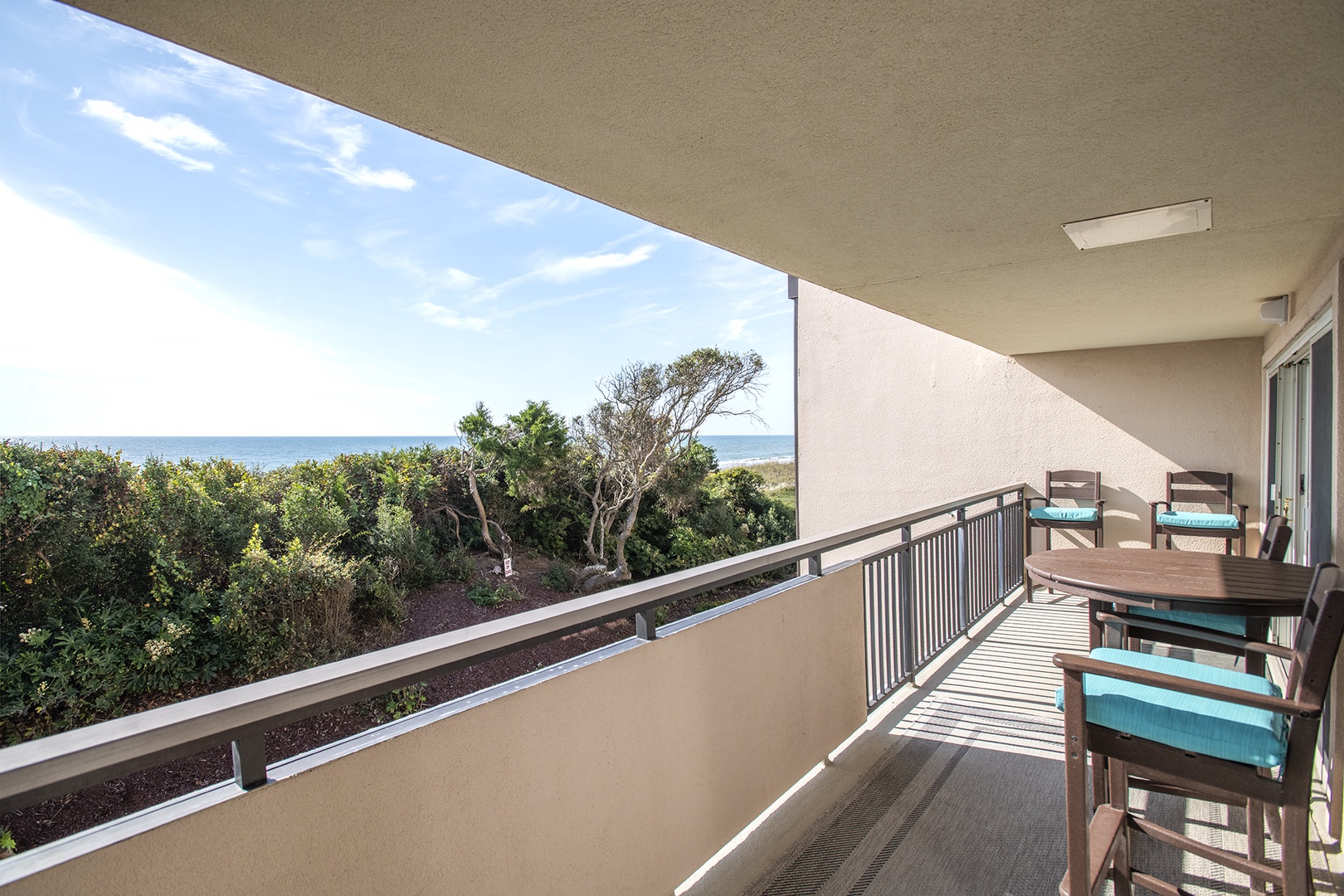 Spacious Balcony with Ocean View
