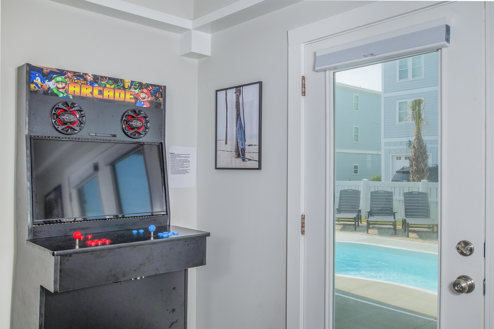 Bonus Room with Old-School Arcade Game