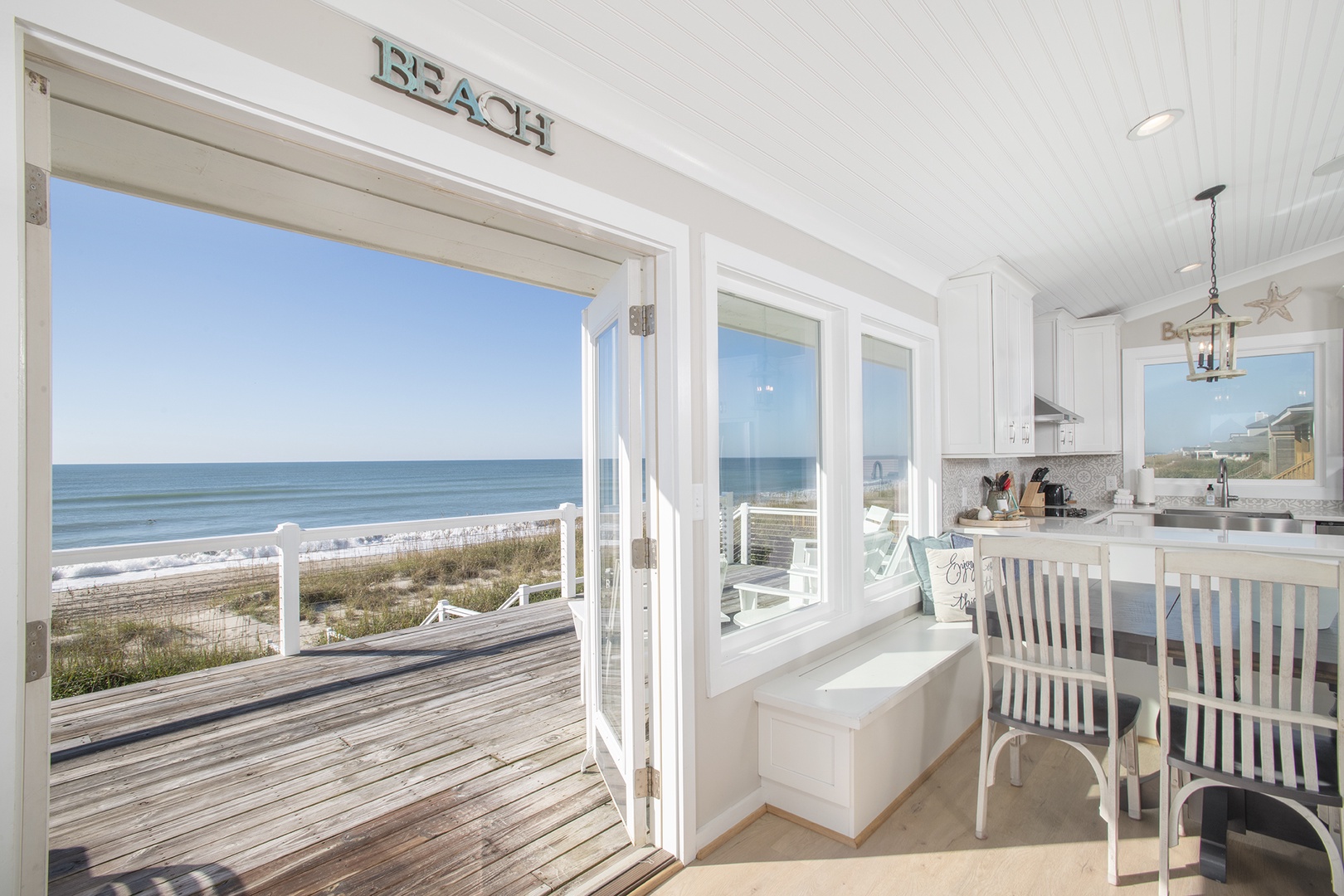 Living Space Opens to Beach Deck