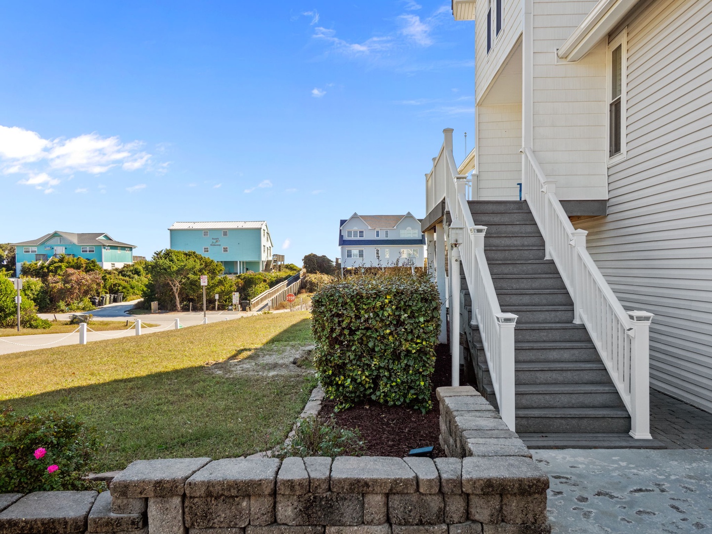 Side Yard and Entrance Stairs