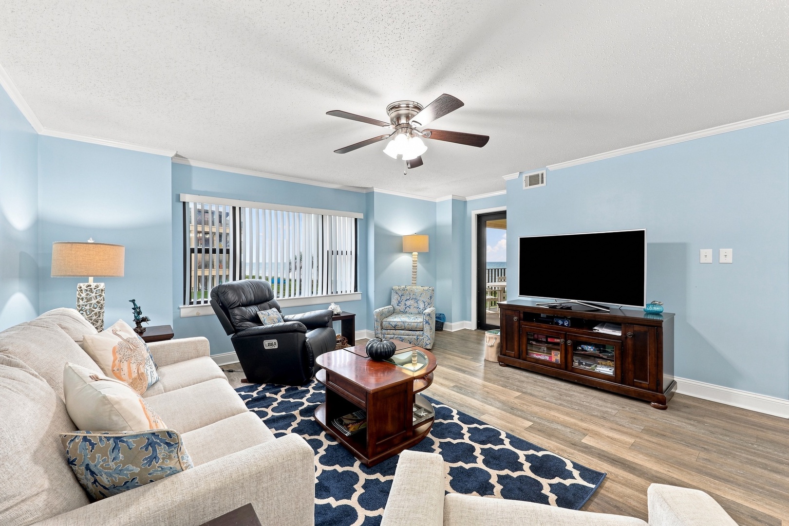 Summer Winds B-233 | Living Area and Balcony Access