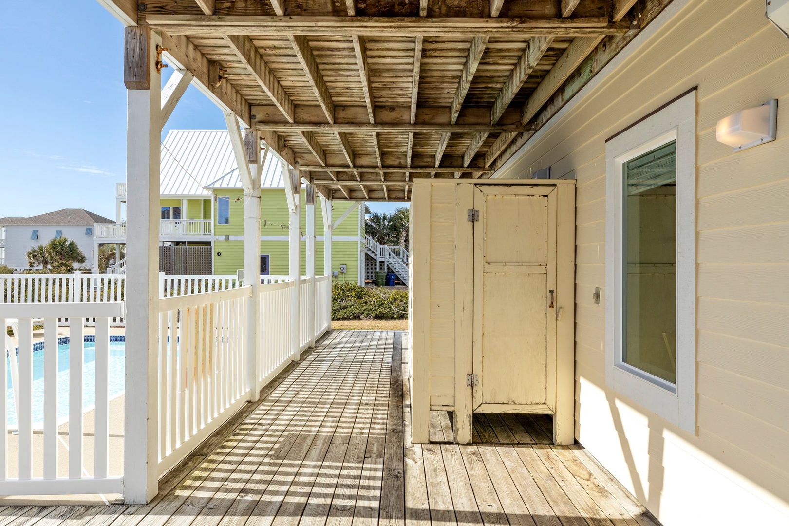 Outdoor Shower and Grill Area