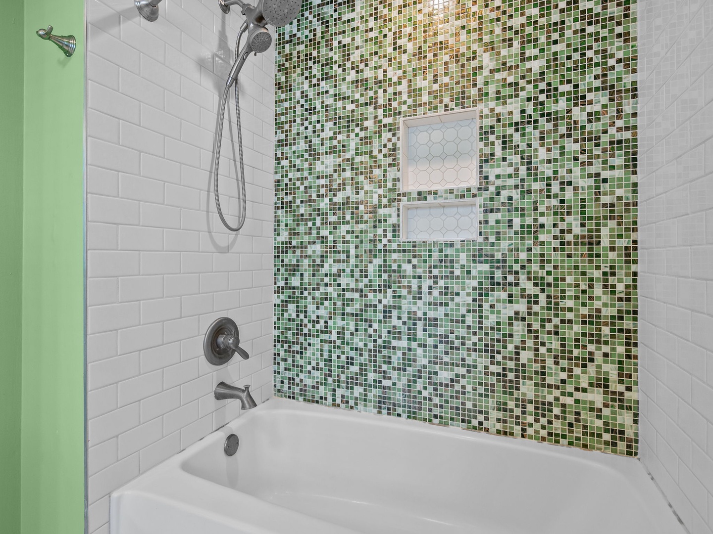 Shower in attached bath