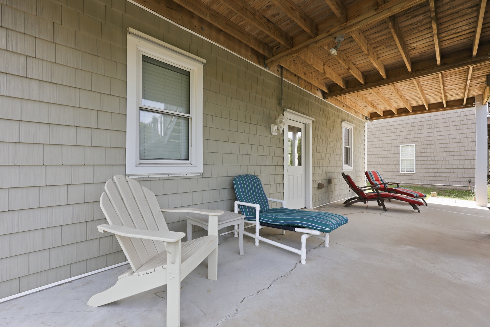 Blue Chair Stays | Covered Porch Seating