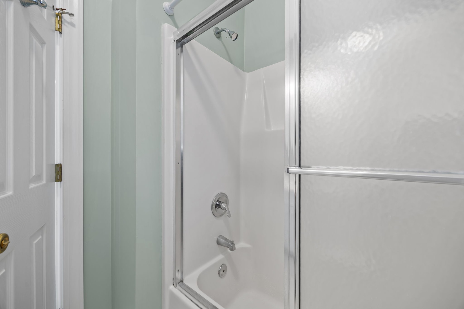 Step into your private retreat with a sparkling clean shower-tub combo, perfect for unwinding after your adventures.