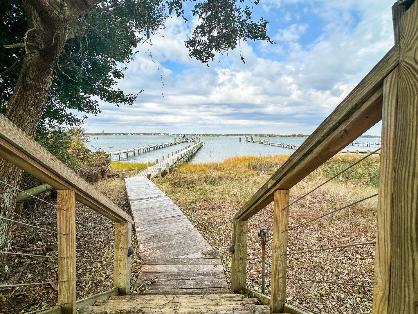 Private dock with kayak launch